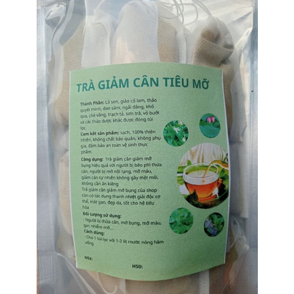 Trà Giảm Cân Giảm Mỡ Bụng Giảm Mỡ Nội Tạng Thảo Dược Dạng Túi Lọc
