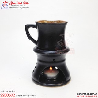 Bếp đun cafe gốm sứ dáng cốc eo Gốm sứ Bát Tràng