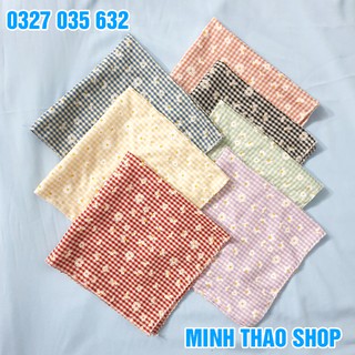 Khăn BANDANA Streetwear Caro Hoa Cúc