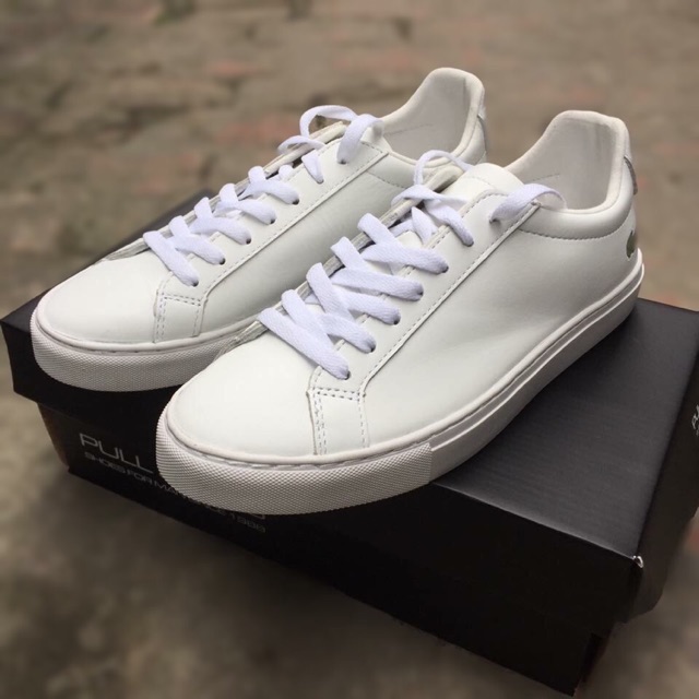 Giày Sneaker nam màu trắng VNXK da thật 100% - xả bom SIÊU SỐC