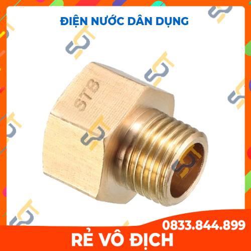 - Lơ thu - Ren trong ren ngoài (Brass pipe fitting Adaptor female to male)-Bằng đồng