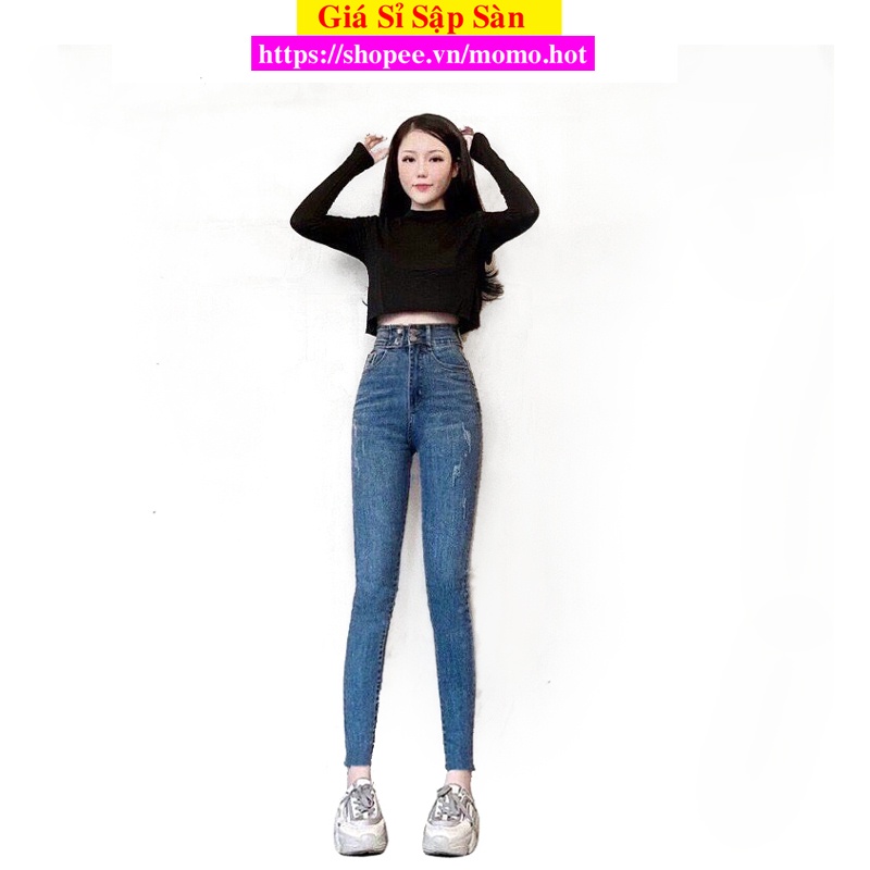 Quần bò nữ  jeans 4 khuy dáng ôm hàng đẹp ( Mã QB4K- 180)