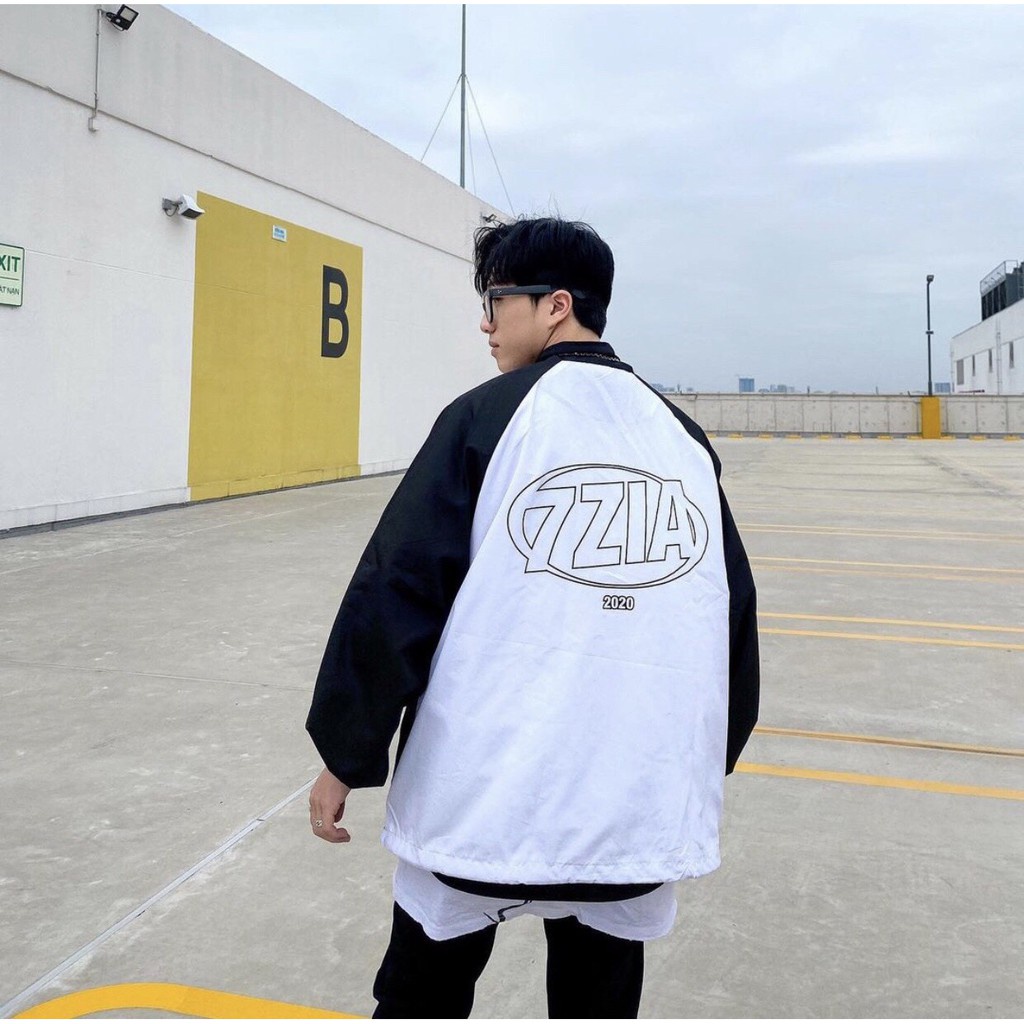 Áo khoác gió dù 7zia nam nữ from rộng unisex bomber AK02
