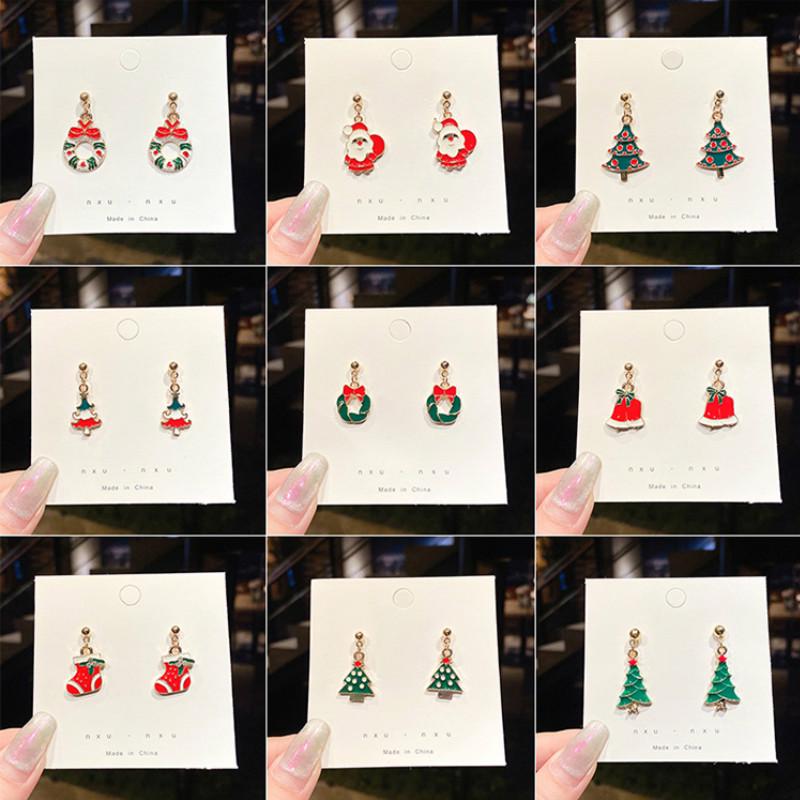 Bông Tai Họa Tiết Giáng Sinh Thời Trang