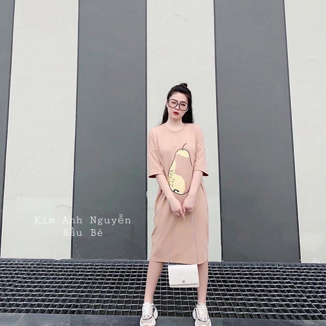 VÁY SUÔNG IN HÌNH HOA QUẢ SIÊU XINH chất cotton size 40-75kg | BigBuy360 - bigbuy360.vn