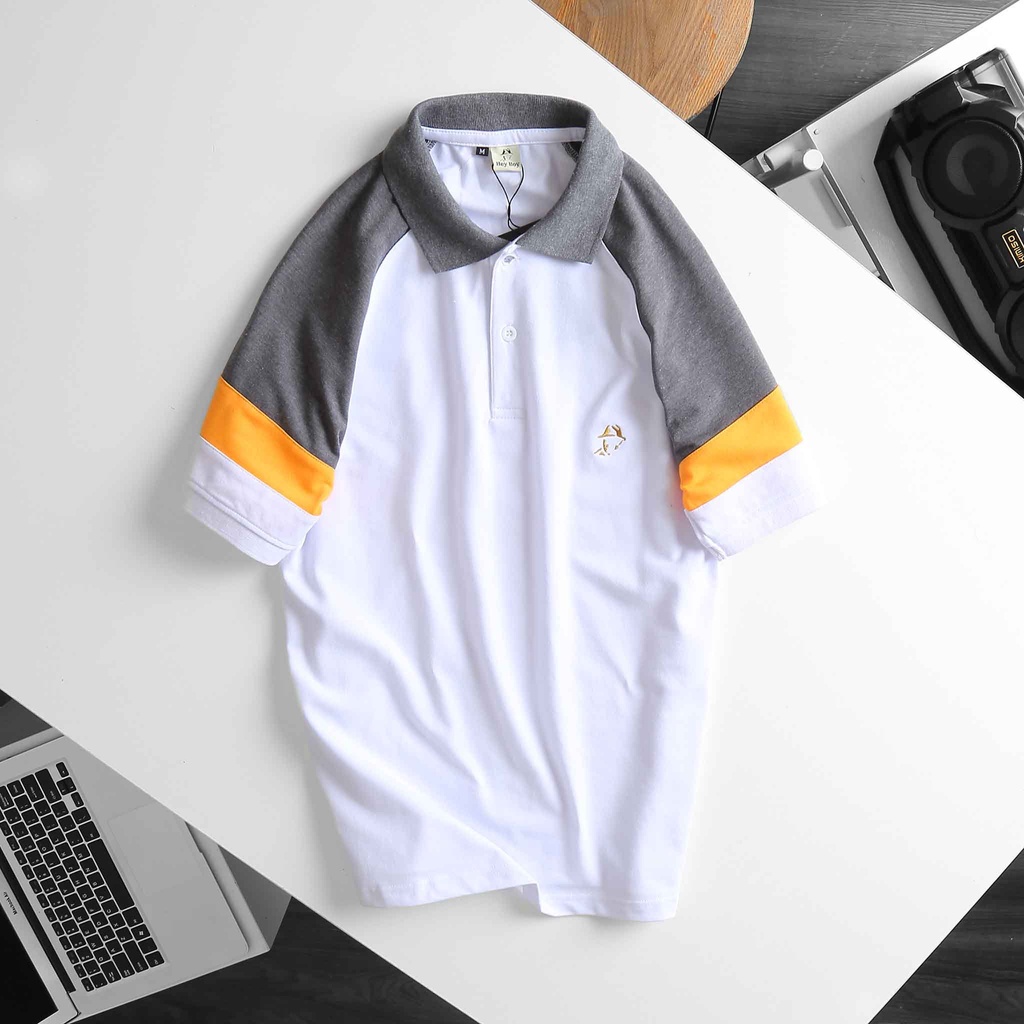 Áo polo cổ bẻ phối tay - áo cổ bẻ vải cá xấu co giãn cho nam cao cấp đi tập thể dục, đi chơi | BigBuy360 - bigbuy360.vn