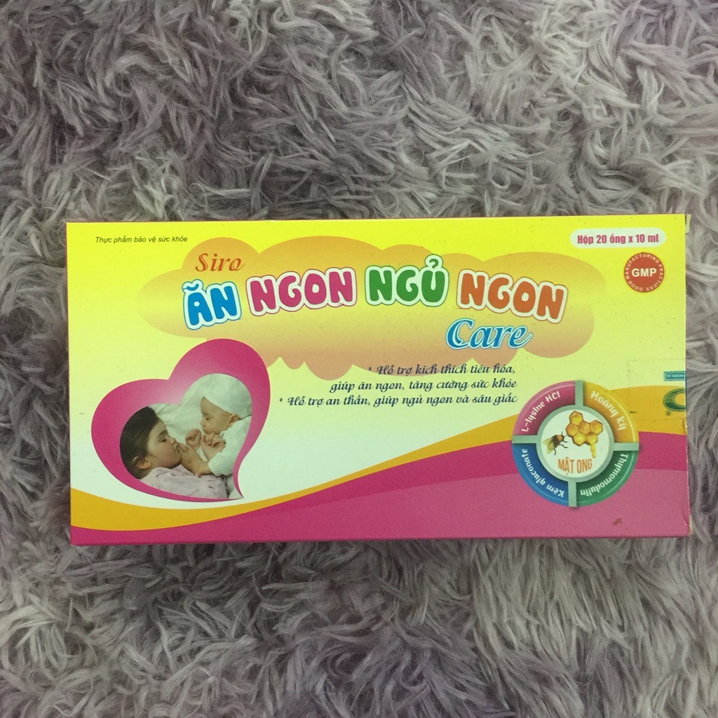 Siro Ăn Ngon Ngủ Ngon Care, hộp 20 ống giúp bé ăn ngon, tăng đề kháng Hàng chính hãng