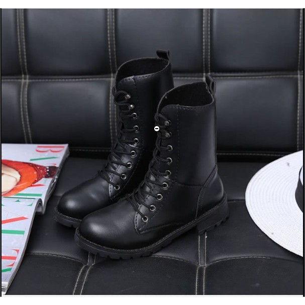 Giày boot nữ cao cổ phong cách ulzzang đế cao 2cm B140