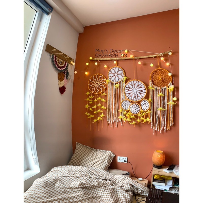 Dreamcatcher lông vũ ngang 1,3m