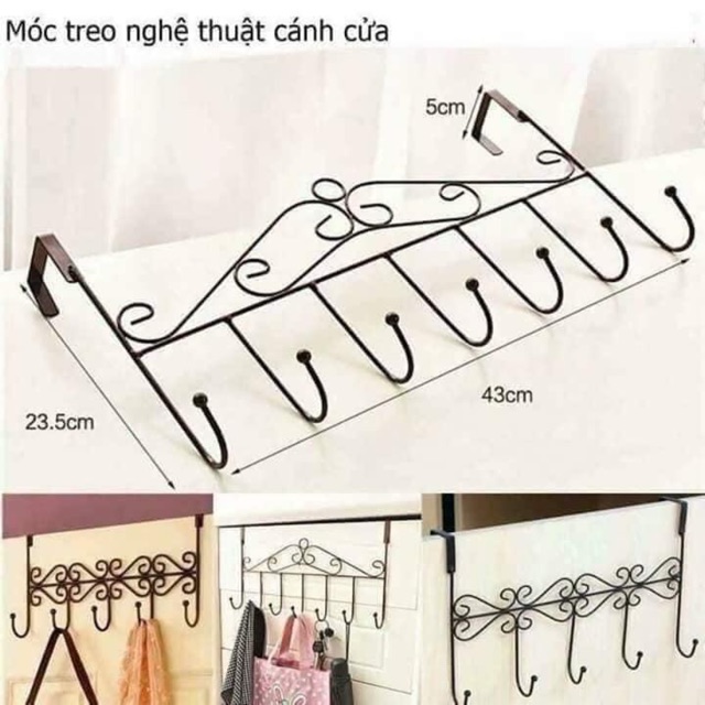 Móc treo đồ sau cửa đa năng tiện dụng