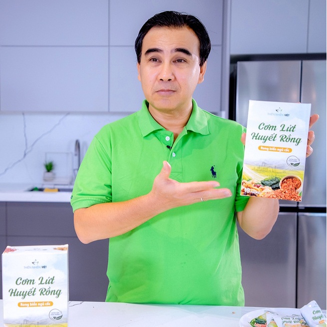 Thanh cơm lứt Huyết Rồng ngũ cốc rong biển Thiên Nhiên Việt hộp 10 gói ăn vặt healthy giòn ngon