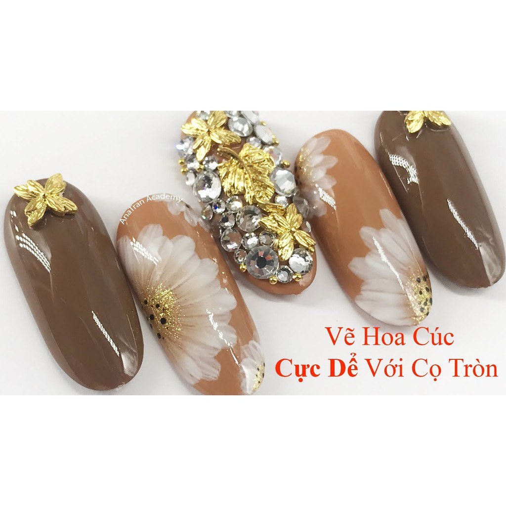 Cọ vẽ hoa cúc nail,bút vẽ hoa lông chồn mềm cao cấp"Giá rẻ hủy diệt