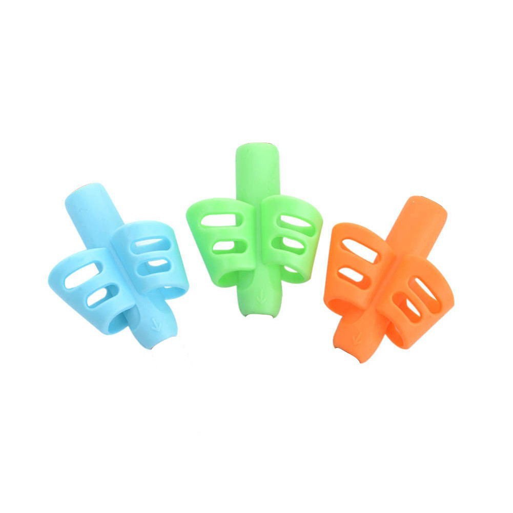 Hỗ trợ cầm bút cho bé - Dụng cụ xỏ ngón silicon chỉnh tư thế cầm bút cho bé