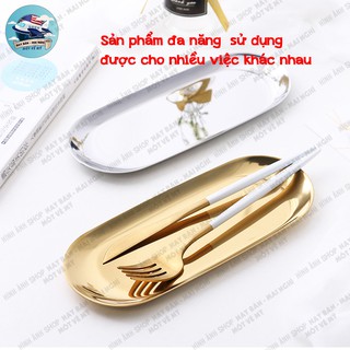 KHAY ĐĨA HÌNH BẦU DỤC INOX CAO CẤP