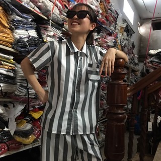 Bộ pizama kẻ sọc tù hot quáâ