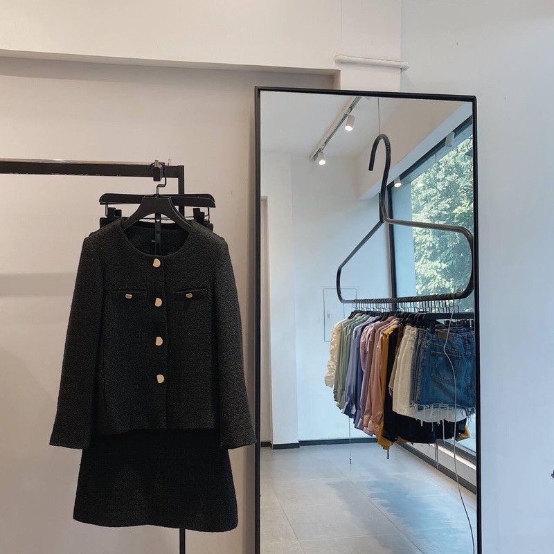 Chân váy Tweed đen Monotalk | BigBuy360 - bigbuy360.vn