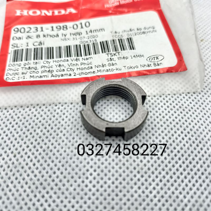Ốc tán cốt nồi ly hợp xe DREAM, WAVE, FUTURE... zin honda 14mm