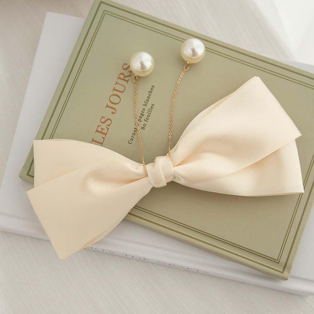 JARRED Dây Cột Tóc Đuôi Ngựa Bằng Satin Đính Nơ Phong Cách Hàn Quốc Thanh Lịch