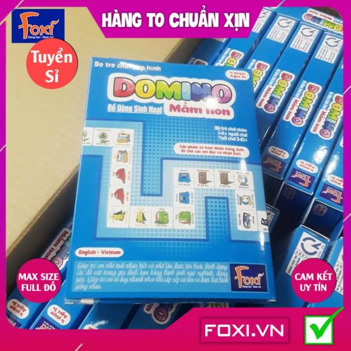 [FREESHIP HÀNG ĐẸP] FlashCard-Thẻ Domino Mầm Non Foxi Song Ngữ Anh Việt-Phát huy sự nhanh nhẹn-Đọc và phát âm nhanh