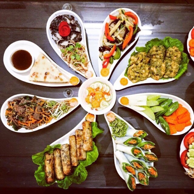 Set đồ ăn hoa Bát Tràng