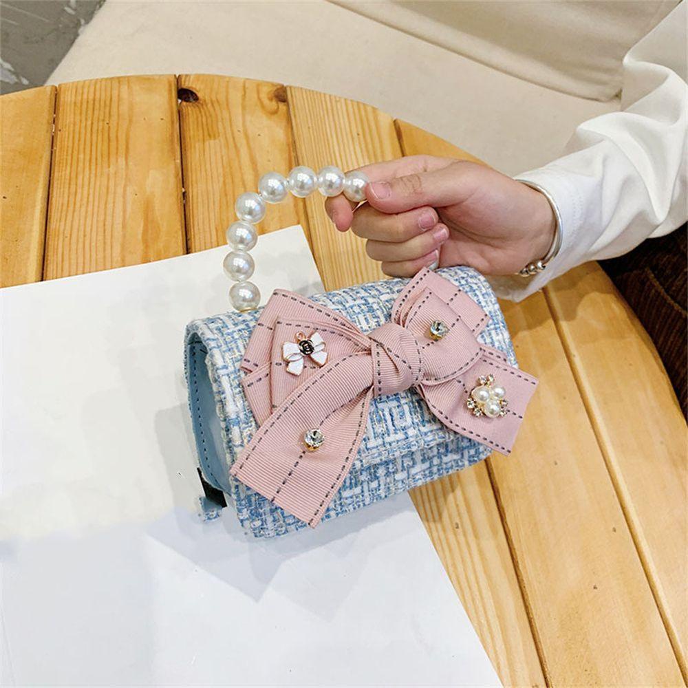 1 Túi Đeo Chéo Mini Thắt Nơ Xinh Xắn Cho Bé Gái