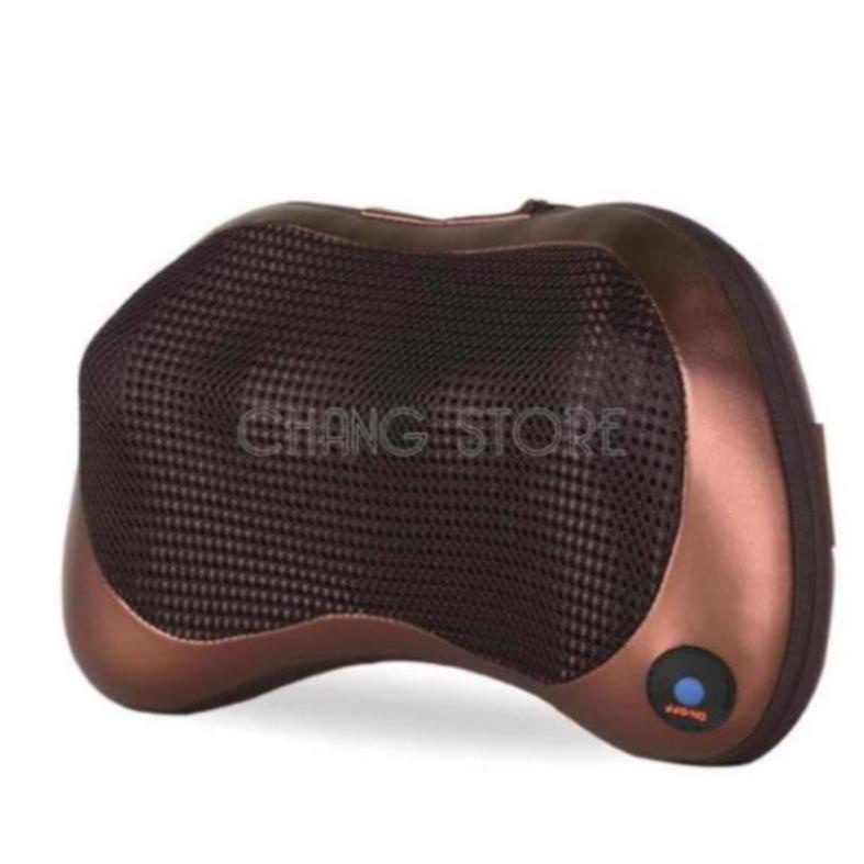 [Giảm 50%] [Quà Tặng]  Gối Massage Vai Gáy 8 Bi Hồng Ngoại Công Nghệ Nhật Bản Cao Cấp - BH 12 tháng