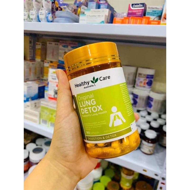 Viên uống giải độc phổi Healthy Care Original Lung Detox 180 viên