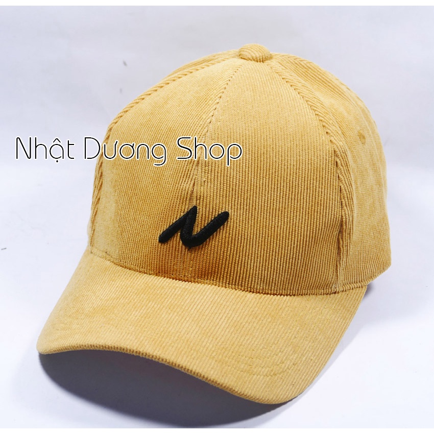 Mũ lưỡi trai ❤️ Nón kết thêu hình chữ ngẫu nhiên chất liệu nhung tăm cao cấp form unisex nam nữ
