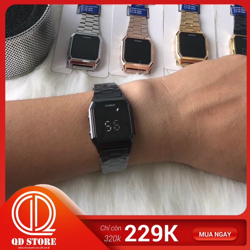 Đồng Hồ Điện Tử Nam, Nữ 💖𝑭𝑹𝑬𝑬𝑺𝑯𝑰𝑷💖 Đồng Hồ Casio AQ230, Đèn Led Siêu Đẹp, Dây Thép Không Gỉ