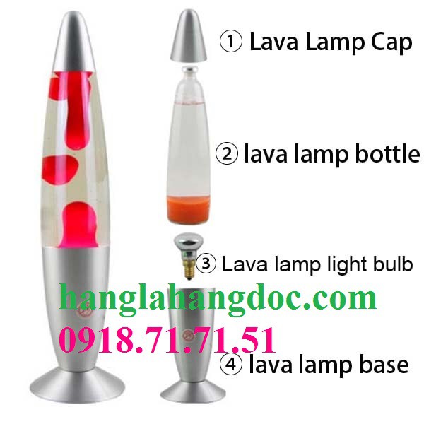 Đèn đối lưu giọt dầu (Lava Lamp) cỡ lớn cao 41cm