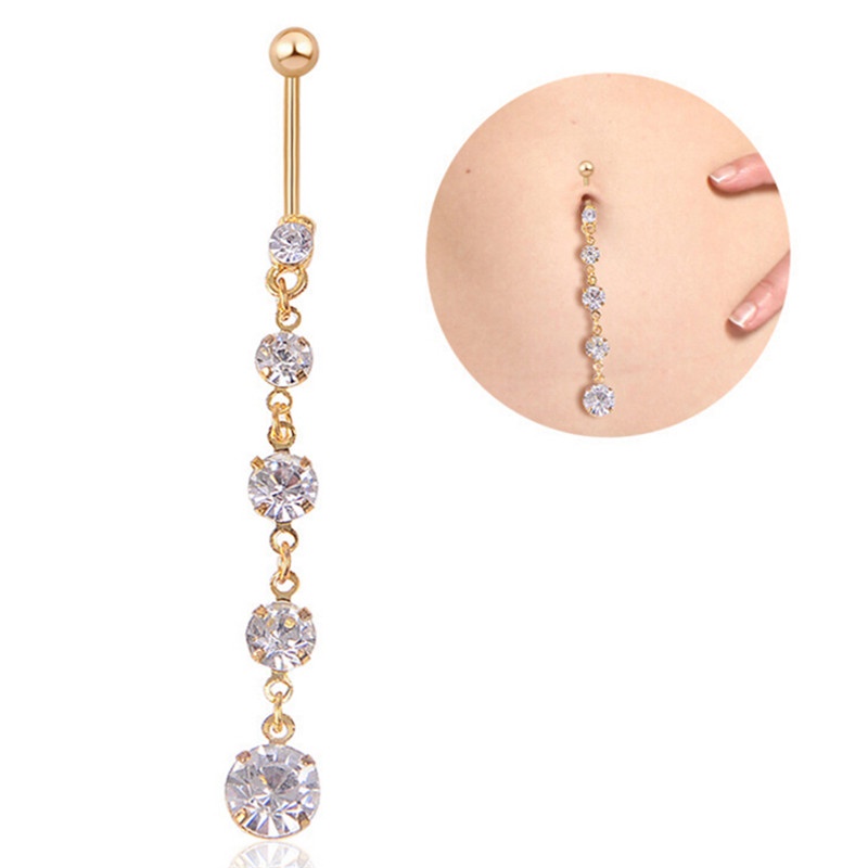 Khuyên rốn đính đá dễ thương thời trang