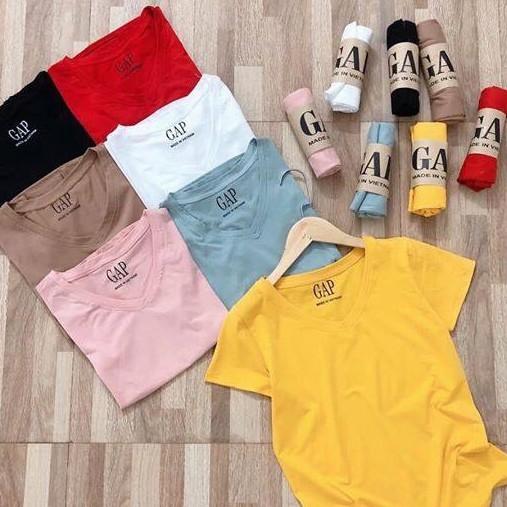 Áo phông nữ đẹp ❤FREESHIP❤ Giảm 5k khi nhập [ao phong] Áo thun nữ  G.AP cổ tim tay ngắn siêu đẹp hàng Việt Nam