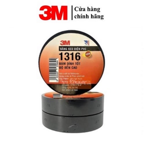 Băng keo điện PVC 3M 1316 khổ 18mm x 16m x 0.1mm