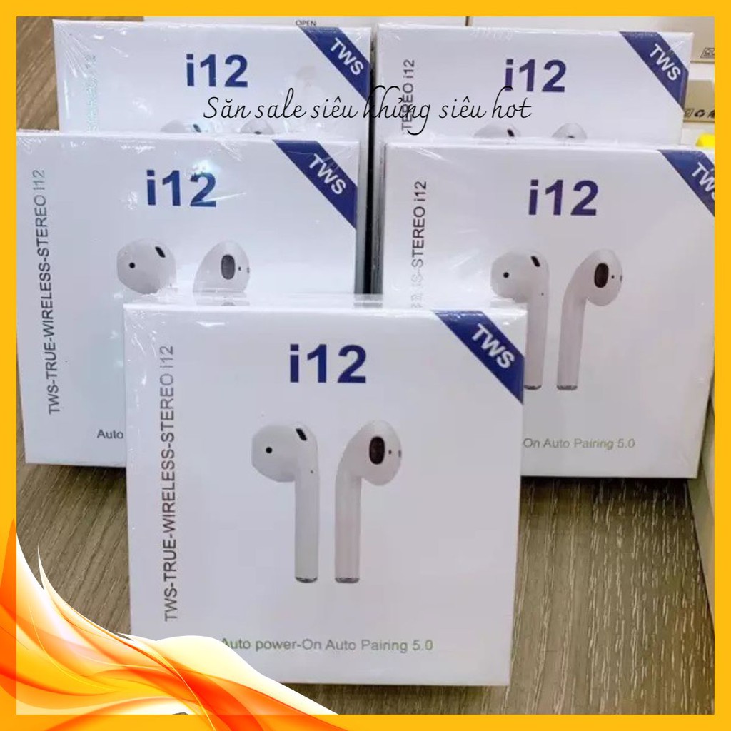 Tai Nghe Bluetooth Chính Hãng I12 Không Dây Nhét Tai Phụ Kiện Tai Nghe Điện Thoại IOS Và Android janna.shop3