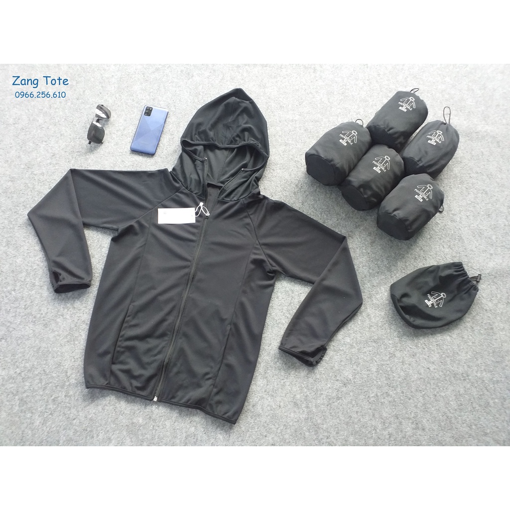 Lẻ size M màu đen - Áo chống nắng nam chống tia UV chất thông hơi thoáng khí mát mẻ ZA2 - Zang Tote