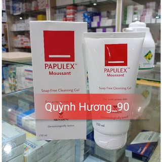 Gel rửa mặt PAPULEX Moussant 150ml không chứa xà phòng