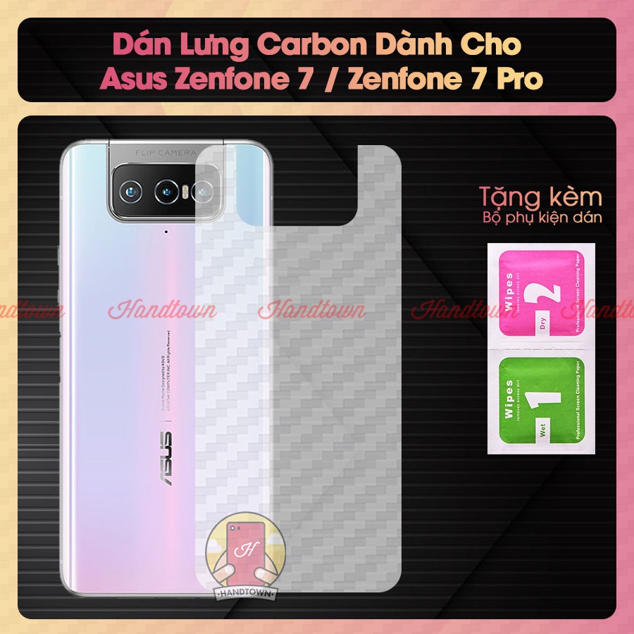 Miếng dán lưng cacbon Zenfone 7 ZS670KS / Zenfone 7 Pro ZS671KS