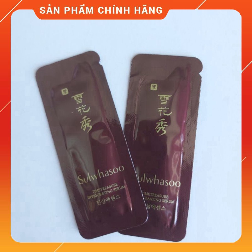 Gói Sample Serum thông đỏ Sulwhasoo siêu phục hồi lão hóa, trẻ hóa da hiệu quả - Sulwhasoo Timetreasure Renovating Serum