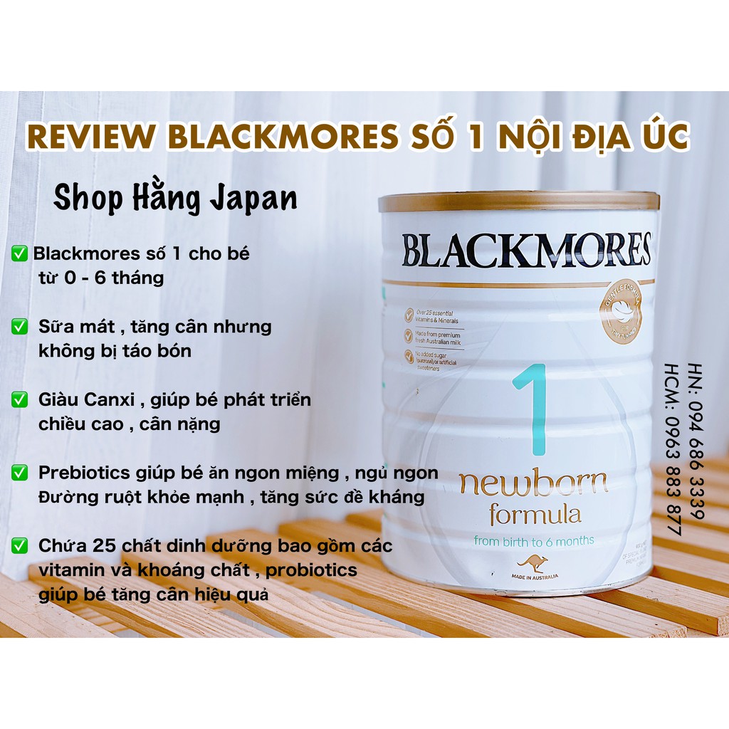 Sữa công thức Blackmores sô 1, 2, 3, lon 900g cho bé từ 0 đến 12 tháng trở lên - Hàng Úc, HSD 30/11/2022