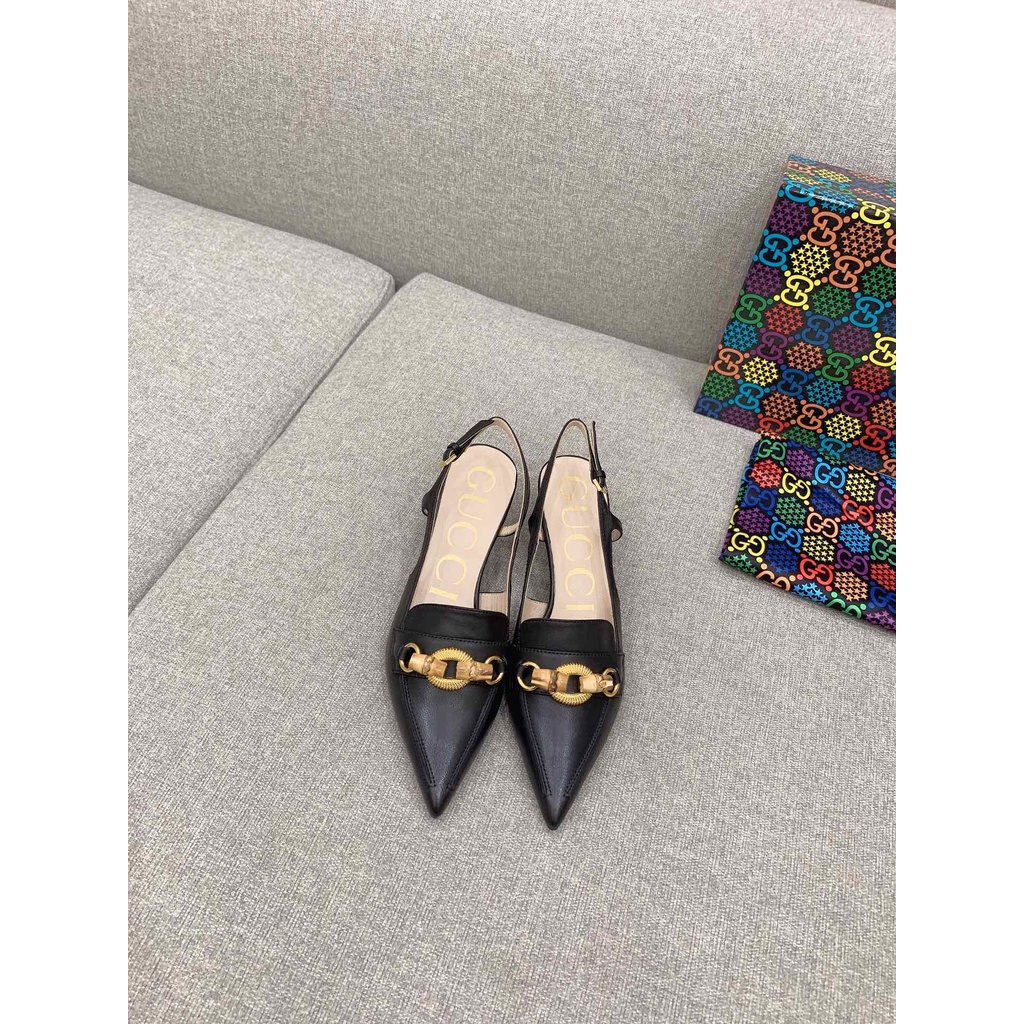 Giày cao gót nữ da thật thời trang cao cấp Gucci GG GC phong cách thanh lịch, thu hút