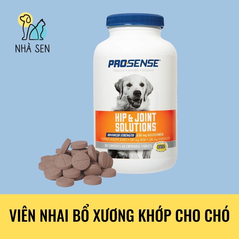 VIÊN NHAI VITAMIN BỔ KHỚP CHO CHÓ PROSENSE HIP &amp; JOINT SOLUTIONS 1 VIÊN