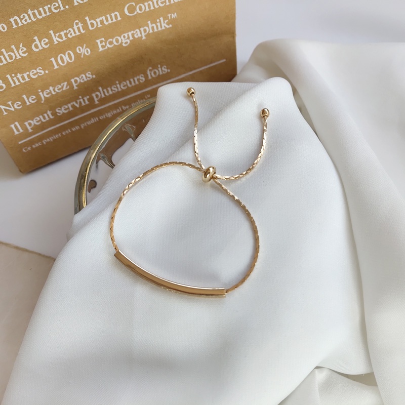 Vòng Tay MAYEBE LAVEND Dây Xích Vàng Phong Cách Hàn Quốc Cổ Điển Cho Cặp Đôi