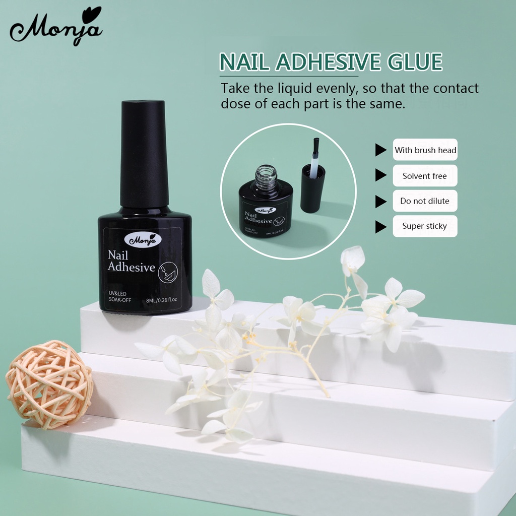 Gel dán móng tay giả MONJA tự dính UV/ LED chất lượng cao tiện lợi 8ml