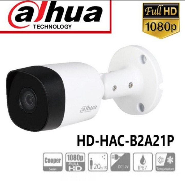 [Tích hợp thu âm] Trọn bộ 4 mắt camera dahua 2.0 Full HD 1080p Kèm ổ cứng 500G lưu trữ +đầy đủ phụ kiện+40m dây đúc sẵn