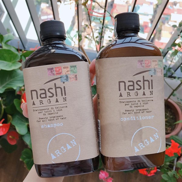 --DẦU GỘI XẢ PHỤC HỒI HƯ TỔN NASHI ARGAN 500ML [ NASHI-CHÍNH HÃNG
