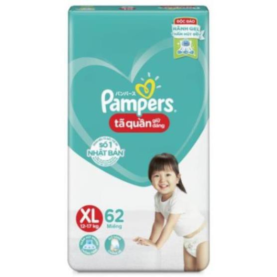 Tã Quần Pampers giữ dáng mới bịch cực đại M74/ L68/XL62/XXL56