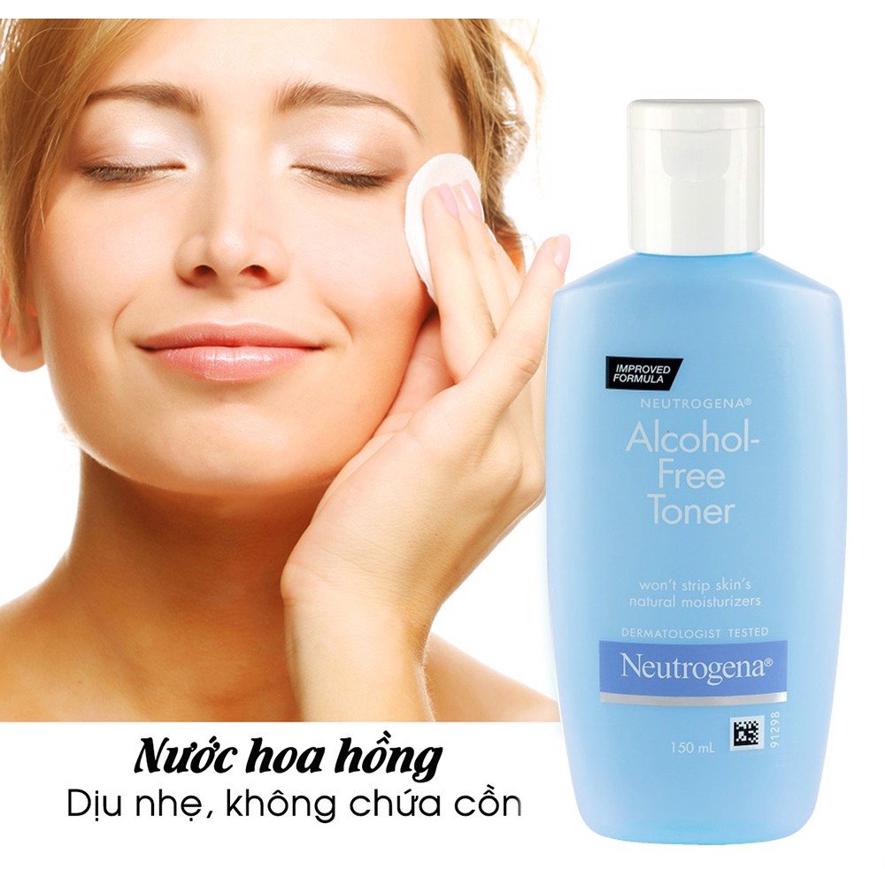 Nước Hoa Hồng Không Chứa Cồn Neutrogena Alcohol Free Toner 150ml