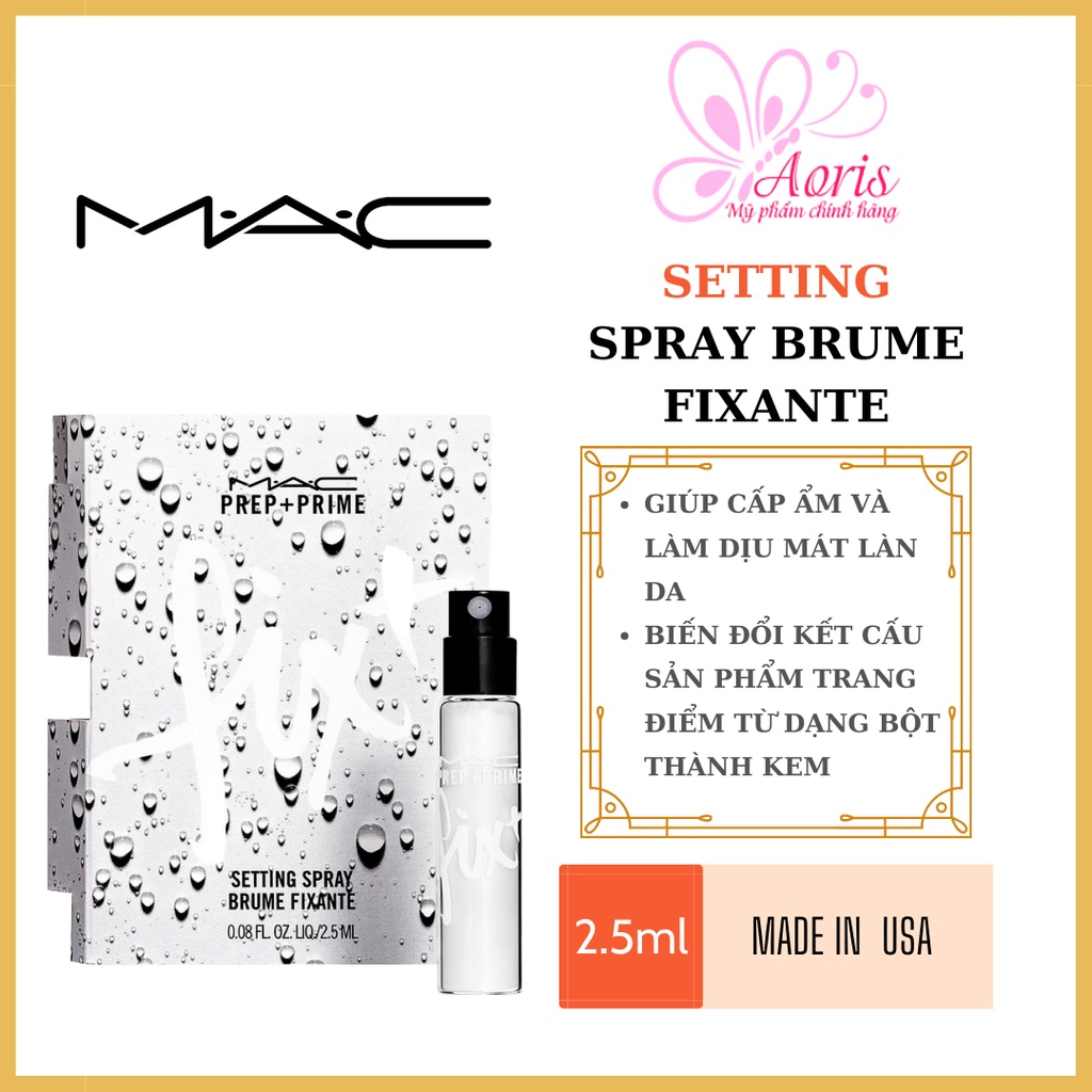 Nước xịt khoá trang điểm Mac Prep Prime Fix - 2.5ml | WebRaoVat - webraovat.net.vn