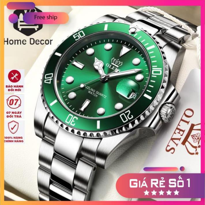 Đồng hồ đeo tay nam Olevs chống nước sang trọng, chống nước, chống xước bảo hành 2 năm.