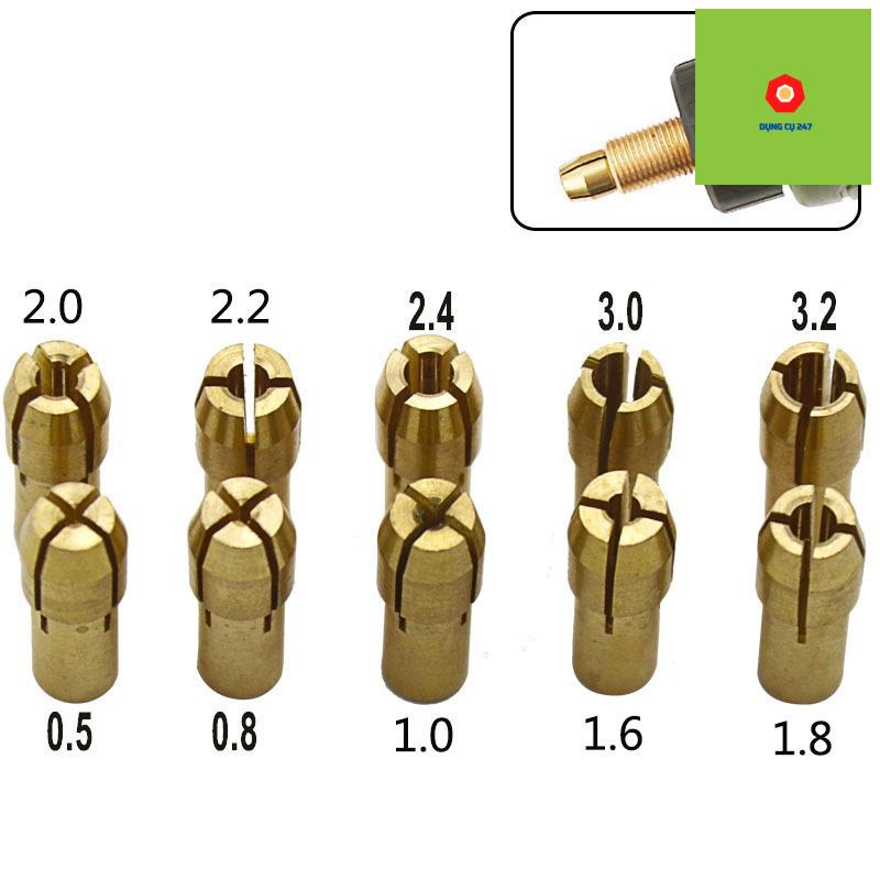 Đầu kẹp mũi khoan bằng đồng thau 0.5mm – 3.2mm
